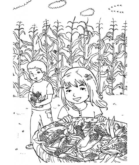 Plansa de colorat cu Toamna 112 16